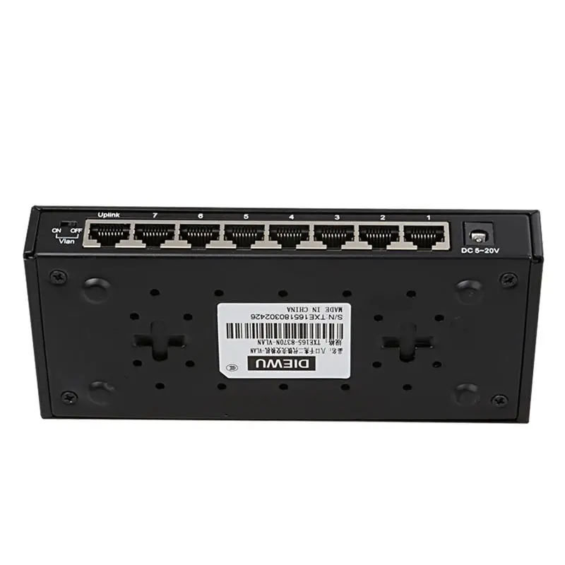 Diewu 8 портов гигабитный Ethernet сетевой коммутатор 10/100/1000 Мбит/с концентратор