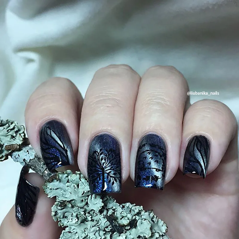 BeautyBigBang пластина для стемпинга для нейл-арта Геометрические Цветочные изображения осенняя Тема для ногтей лак штамповки пластины BBB XL-024