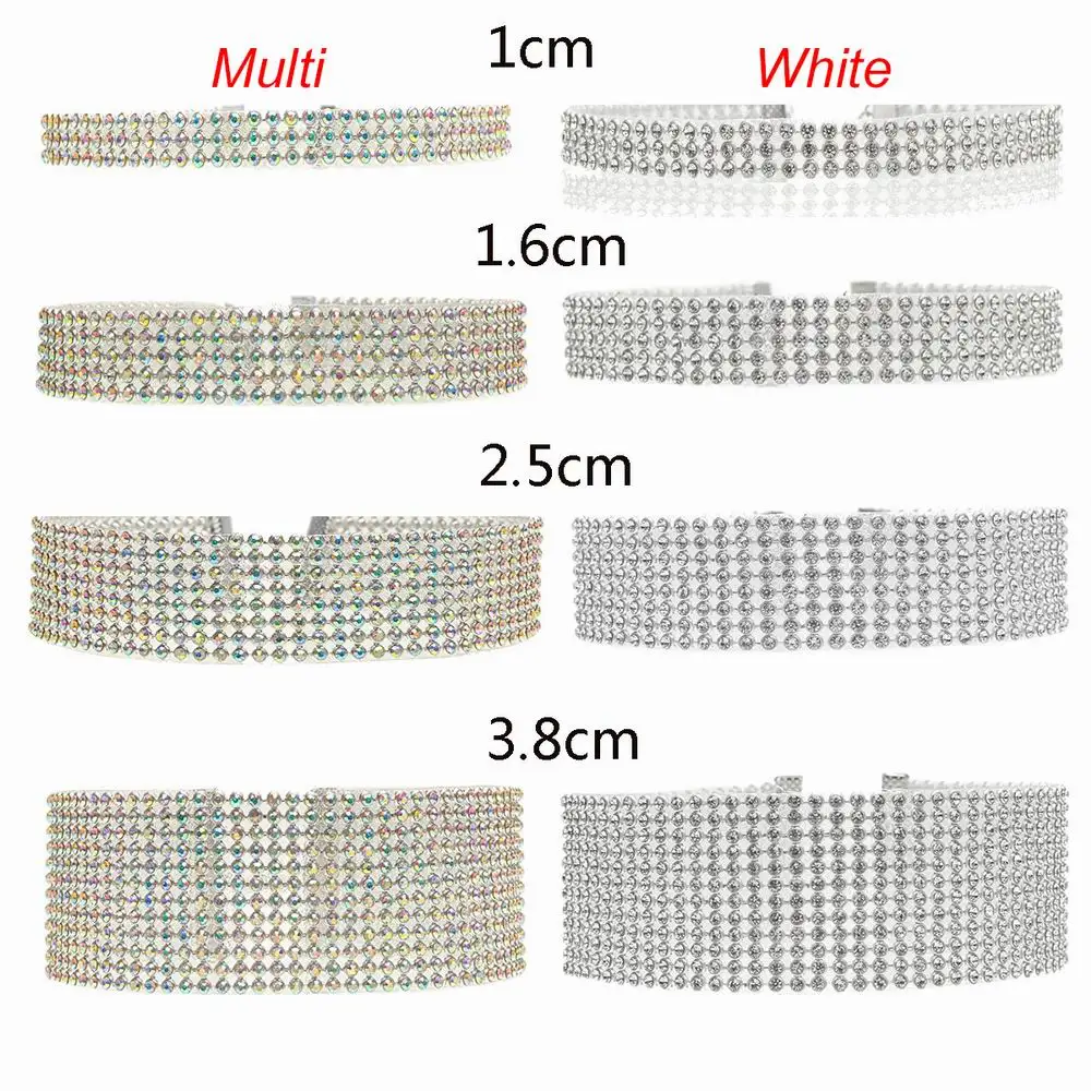 Hot Sales Fashion Wedding Party Prom Necklace Shine Rhinestone Crystal Choker Cord Elegant Collier YN077 | Украшения и аксессуары