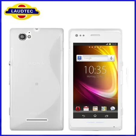 Wholesale - 1000pcs/lot S Line Wave Soft TPU Gel Case for Sony Xperia M soft Cover Free shipping |