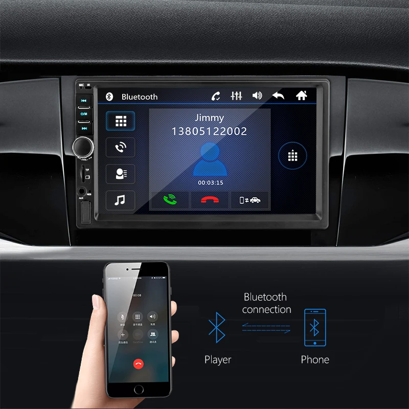 Автомагнитола Vtopek с сенсорным экраном 7 дюймов 2 din bluetooth Автомобильная