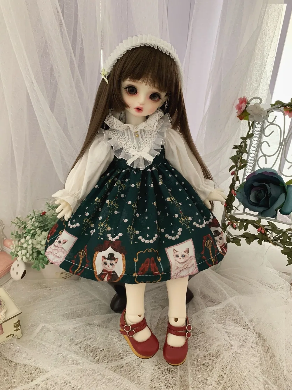 Одежда для кукол Blyth 1/6 платье для куклы платье принцессы с белым кружевным воротником для 1/6 1/4 BJD SD кукла 1/6 Blyth аксессуары для кукол