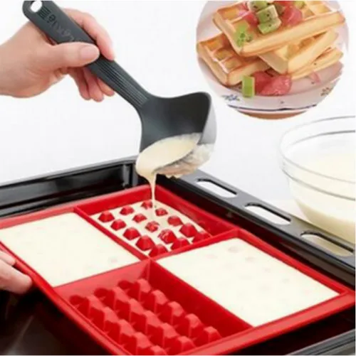 Вафли сковорода форма для выпечки торта силиконовые круглые и квадратные