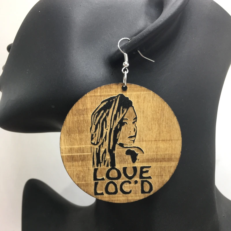 Бесплатная доставка! Деревянные серьги в африканском стиле | Украшения и