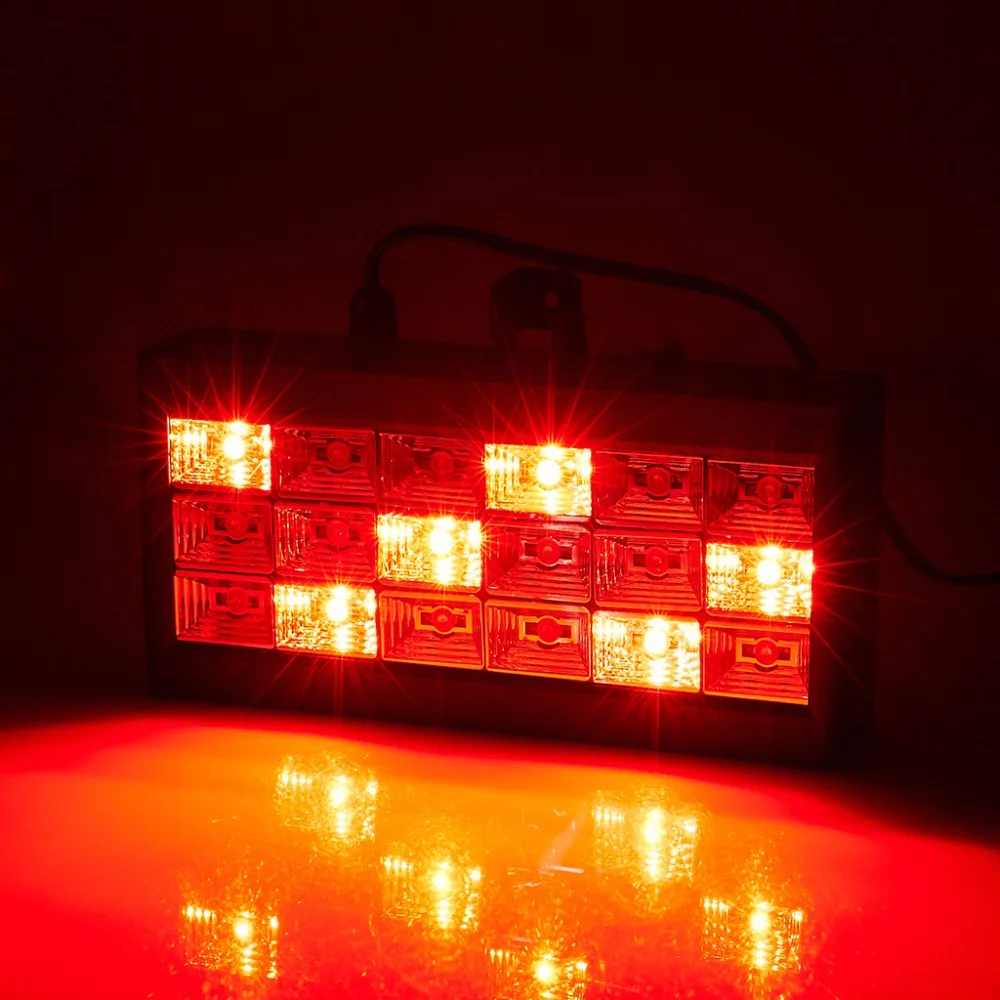 HNGCHOIGE 18 светодиодный RGB/белый светильник-проектор стробоскоп светильник для DJ Club Disco KTV вечерние шоу US/EU Plug 0-25W