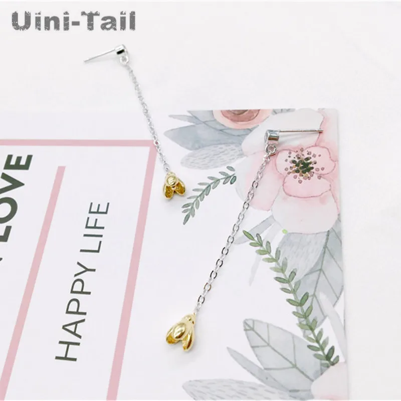 Серьги-подвески в виде золотых цветов из серебра 925 пробы | Украшения и аксессуары