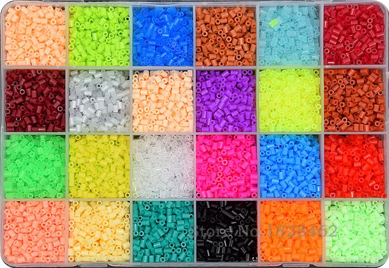 24 цвета Perler Beads 13000 шт набор коробок 2 6 мм Хама бисер для детей Развивающие