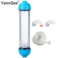 1pcs t33 water filter cartridge housing diy t33 shell filter bottle 2pcs fittings water purifier for reverse osmosis system