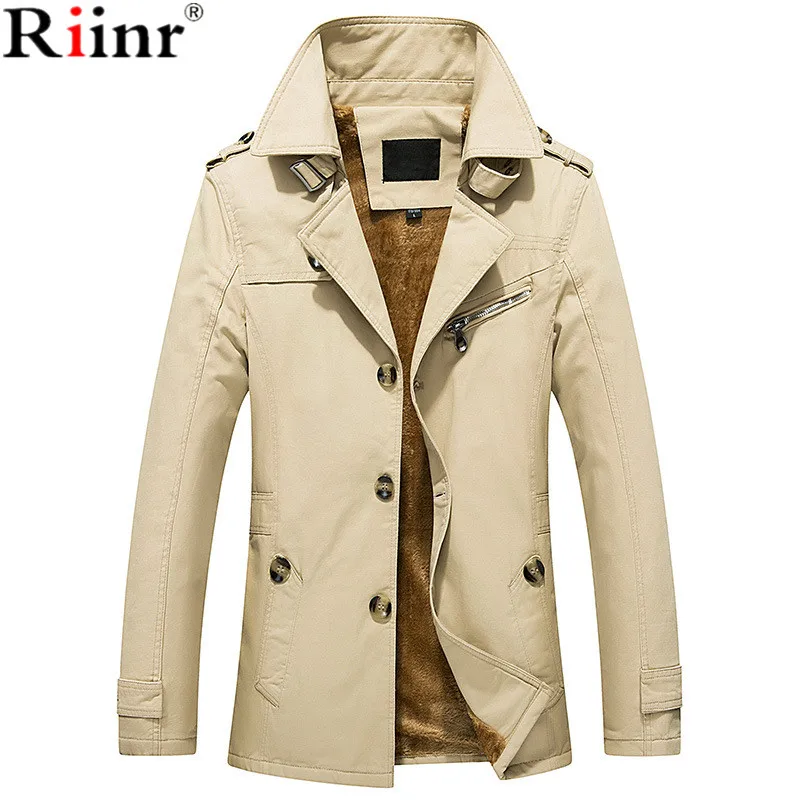 Riinr 2018 Новое поступление куртка зимнее шерстяное пальто Slim Fit Куртки модная