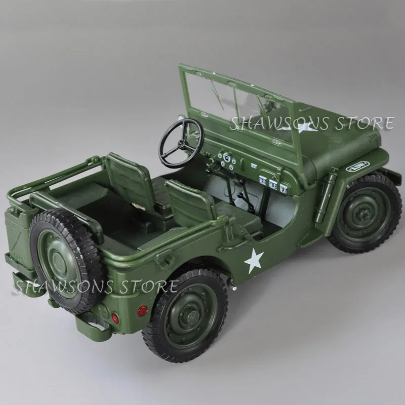 Литая металлическая модель автомобиля игрушки 1:18 Jeep военный автомобиль Willys