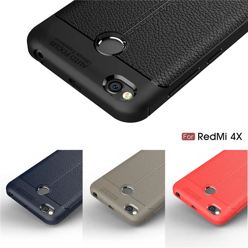Роскошный тонкий мягкий силиконовый чехол для Xiaomi Redmi 4X кожаный из ТПУ | Мобильные