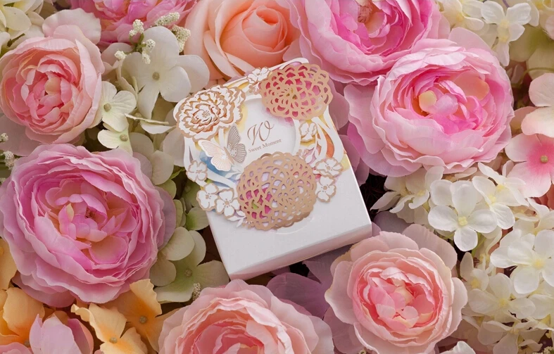 Цветочная Свадебная коробка для конфет Детский праздник элегантное