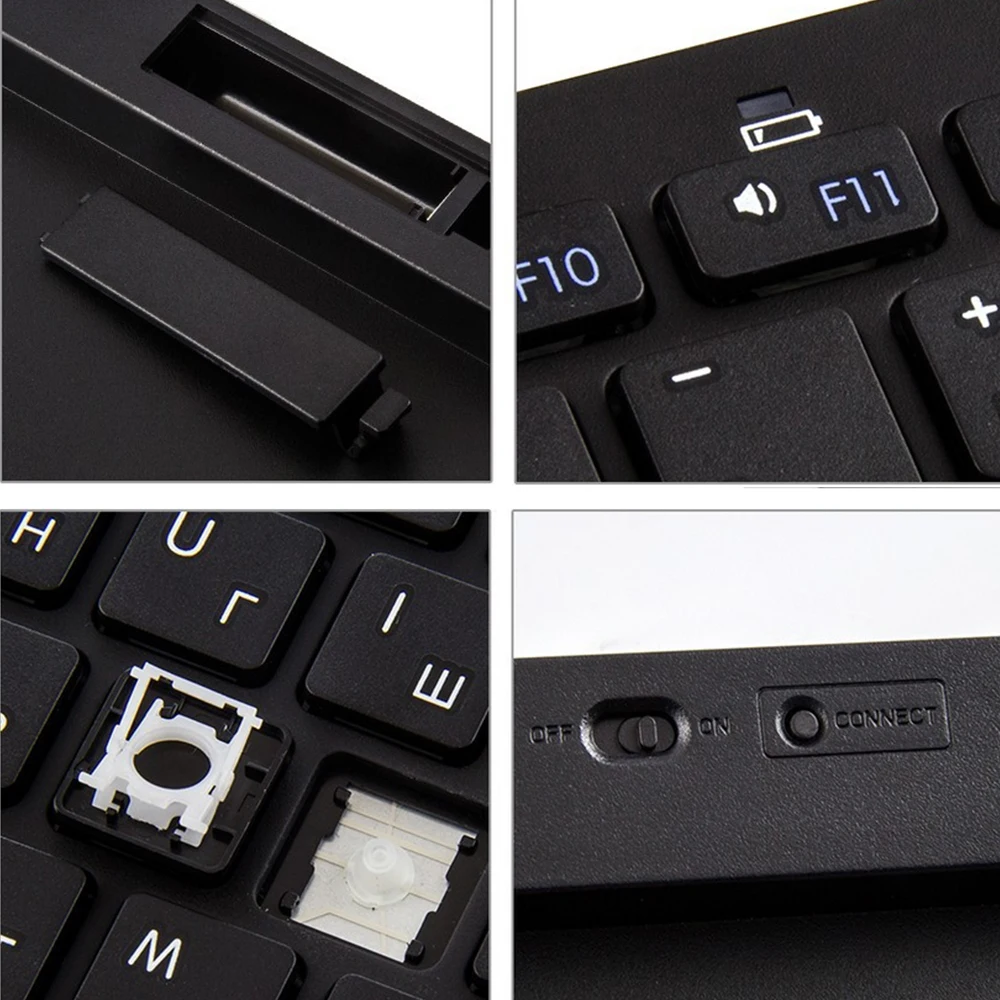 Высококачественная тонкая клавиатура Bluetooth Русская Универсальная беспроводная