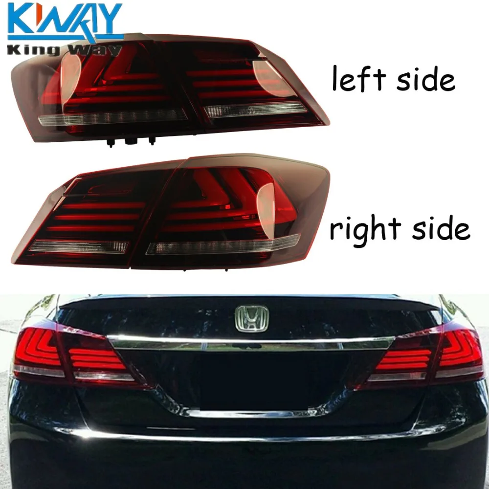 King Way красная ясная стоп сигнал светодиодный задние фонари LH + RH для 2013 14 15 Honda Accord 4