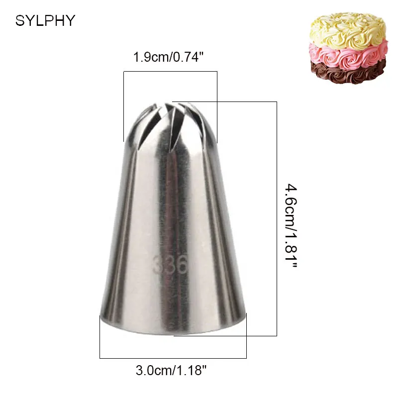 SYLPHY#1M# 2D#336 Набор насадок для торта, крема для украшения глазури, Кондитерские насадки, инструмент для украшения кексов, формы для выпечки