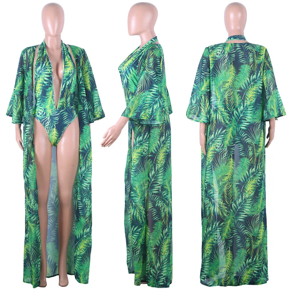 2 шт. женский купальный костюм с цветочным принтом|Спортивные костюмы| |