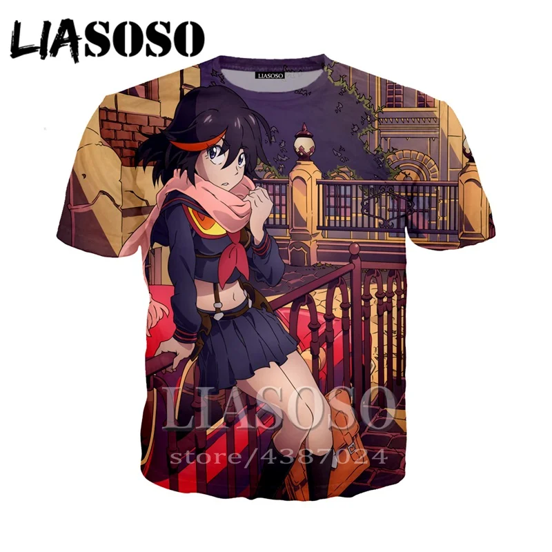 LIASOSO аниме Kill La 3d Футболка с принтом для мужчин и женщин Повседневная Harajuku