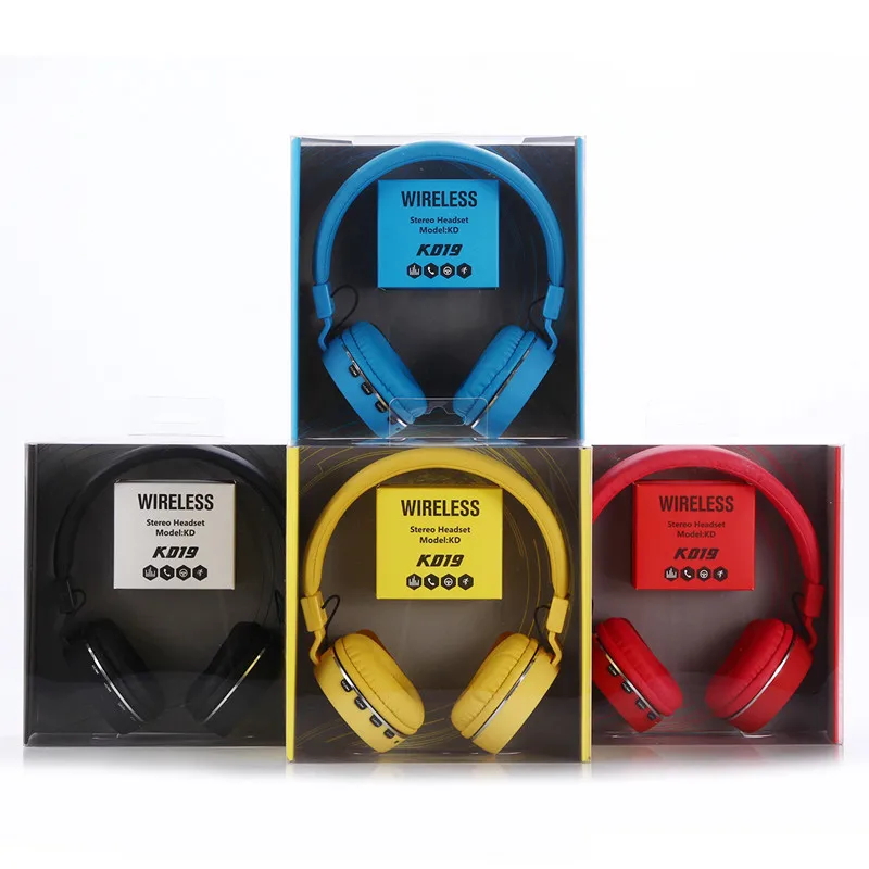 Новая Bluetooth-гарнитура KD19 стереогарнитура складная карта разъем для радио