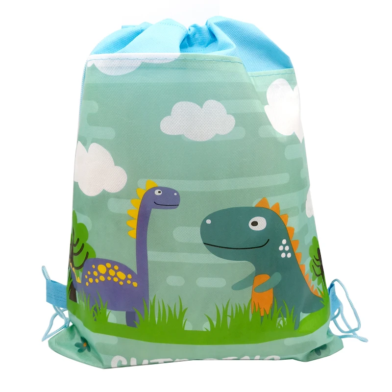 1 шт. 27*36 см нашивки милых динозавров нетканый материал связка карман шнурок сумки