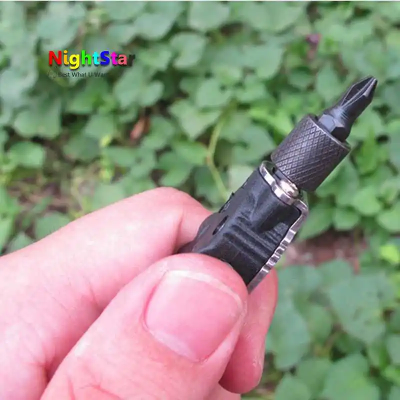EDC Многофункциональный наружный карманный инструмент светодиодный отвертка ключ открывалка брелок