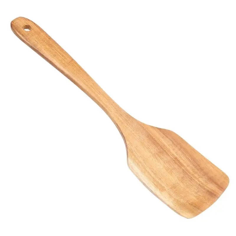 315mm Square Spatula Деревянная кухонная утварь с антипригарным покрытием для приготовления пищи, лопатка для еды, лопатка, ложка, лопатка для еды, кухонные инструменты - Цвет: 315mm Square Spatula