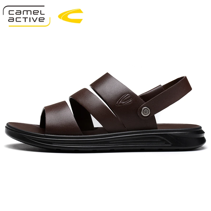 Мужские пляжные сандалии Camel Active натуральная кожа дышащие шлепанцы летняя обувь