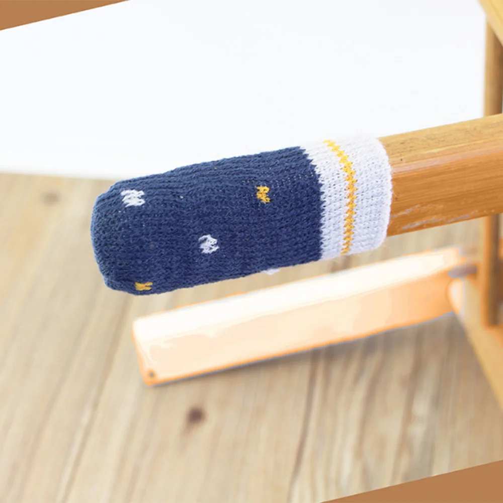 Милые Чехлы для обеденных стульев 4 шт. уплотненные носки ножек мебельные