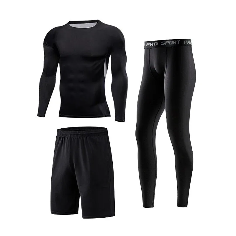 Men sportswear-3-12 Мужская спортивная одежда, дышащие быстросохнущие спортивные костюмы, компрессионная одежда для тренажерного зала, фитнеса, тренировок, занятий спортом, бега, набор для мужчин - Цвет: Men sportswear-3-12