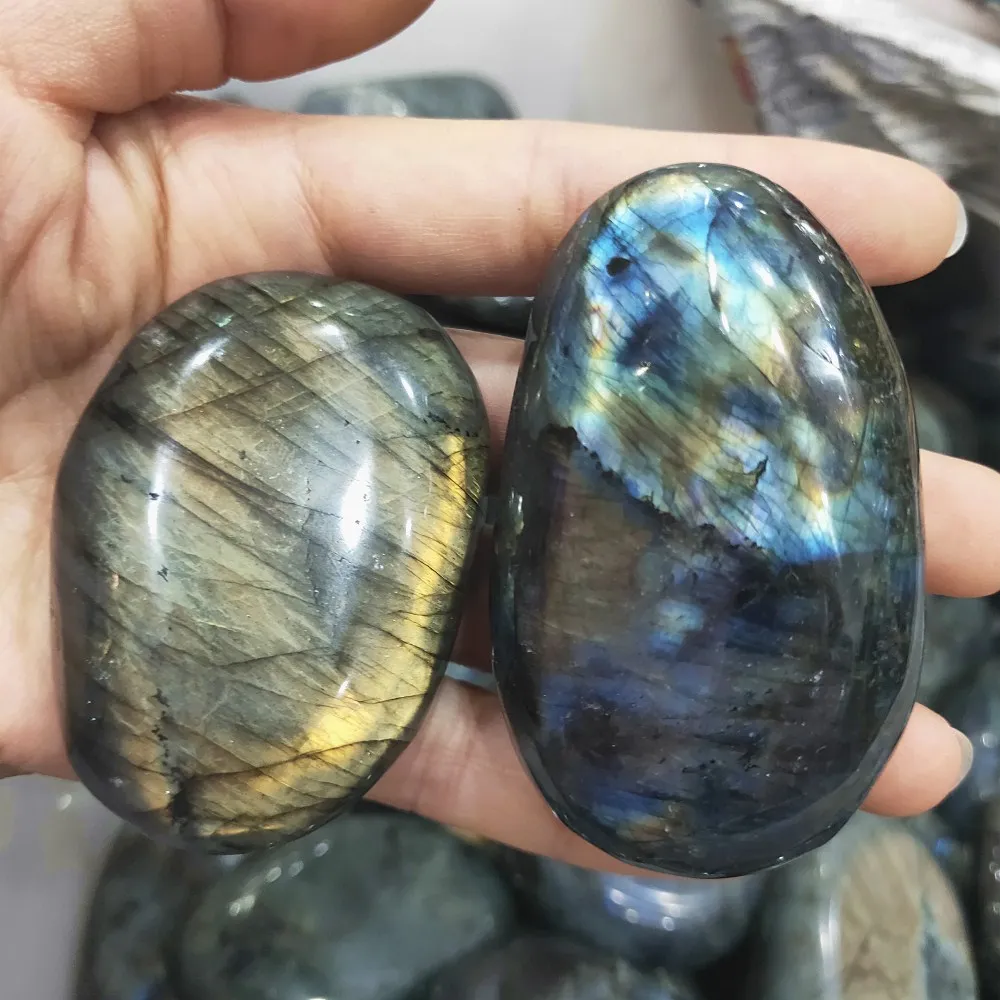 2 шт. натуральный Лабрадорит Кристалл кварц драгоценный камень полировка серый