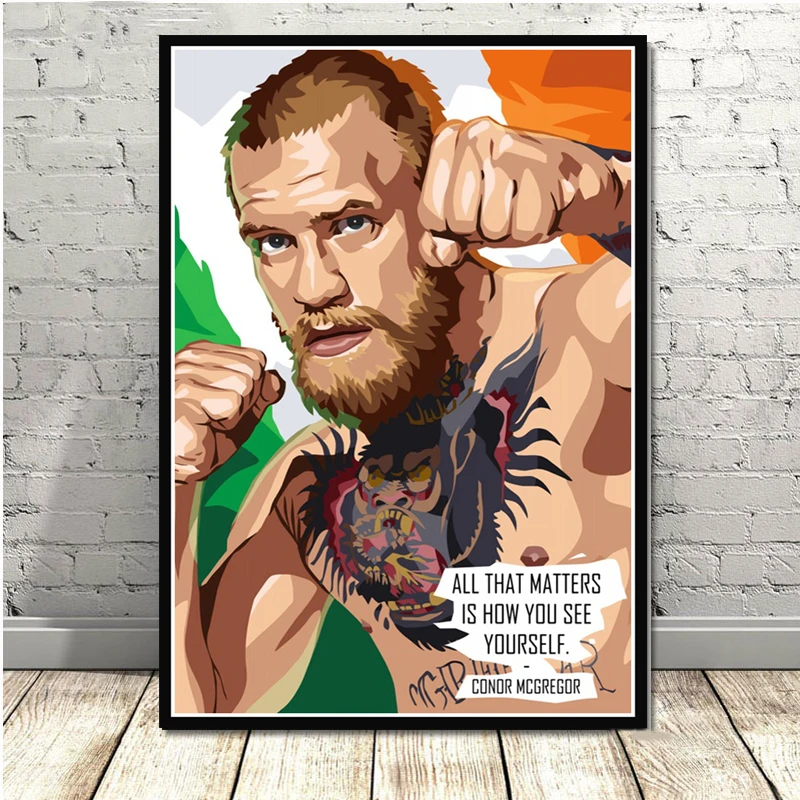 Конор Макгрегор UFC боксер художественный постер Картина Настенная картина домашний декор плакаты и принты