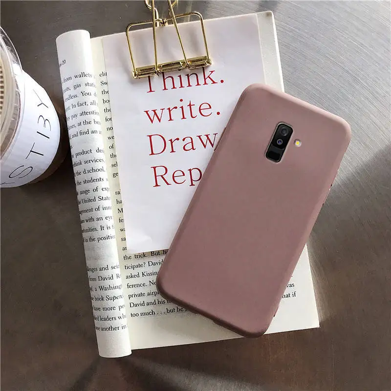coffee Силиконовый чехол для мобильного телефона ярких цветов для samsung galaxy a8 a6 plus j8 j6 j4 plus j2 core мягкий чехол из ТПУ - Цвет: coffee