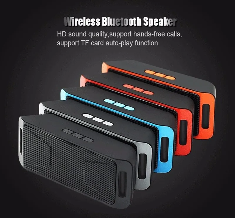 SC308 Мини Bluetooth 4 0 беспроводной динамик TF SD карта USB FM радио двойной бас звук