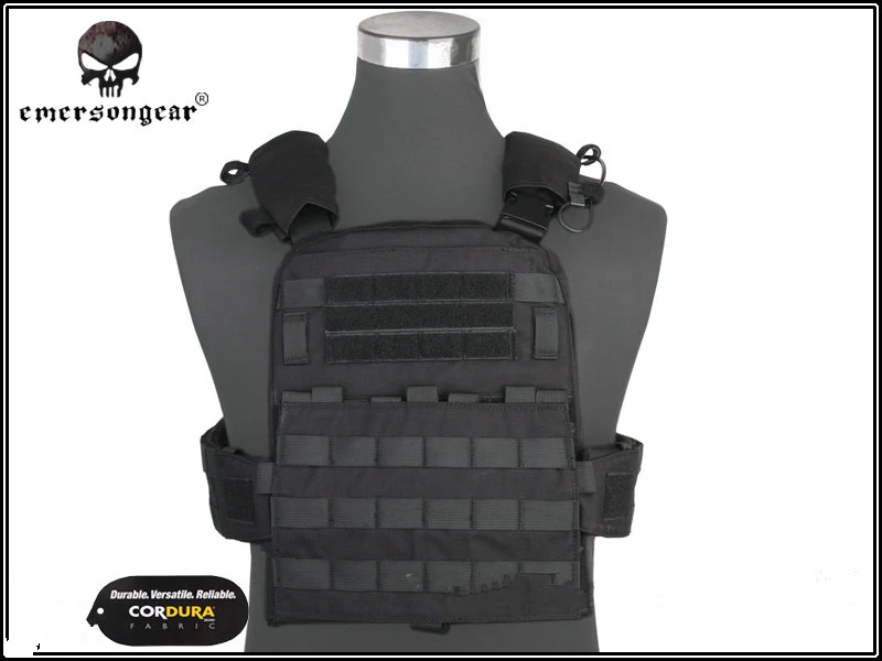 BLACK EMERSON CP стиль AVS Тяжелая версия 500D Нейлон тактический жилет США Мультикам ткань EM7397 - Цвет: BLACK