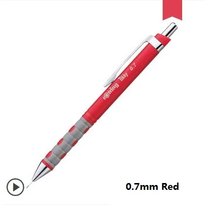 0.7mm Red Механический карандаш Rotring 1,0 мм/0,7 мм 0,5 мм/0,35 мм Tikky красный черный синий белый Plactis ручка держатель автоматический карандаш дизайн ручка - Цвет: 0.7mm Red