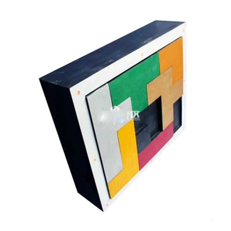 Раздвижные блоки для комнаты русский Тетрис пазл-реквизит открытый замок или