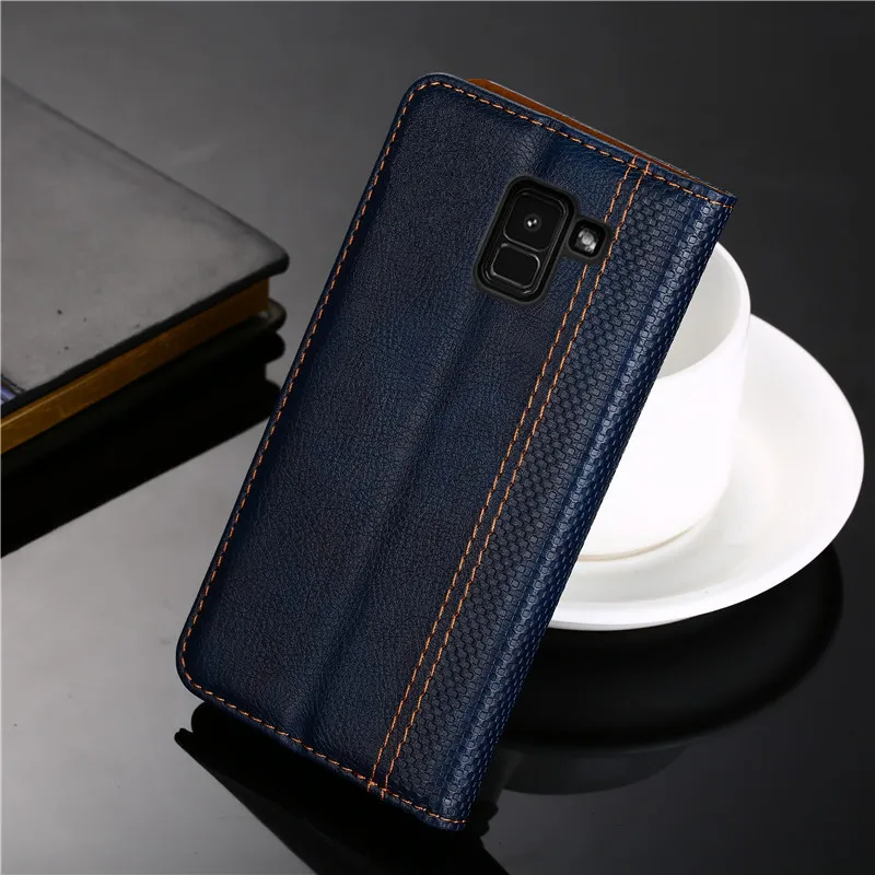 Для Samsung Galaxy A8 Plus 2018 чехол для телефона кожаный флип книжка A 8 A8Plus A730 A730F|Бамперы| |