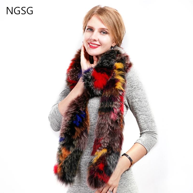 Шарф из натурального меха лисы 200 см/100 см|genuine fur scarf|fur scarfscarf women |