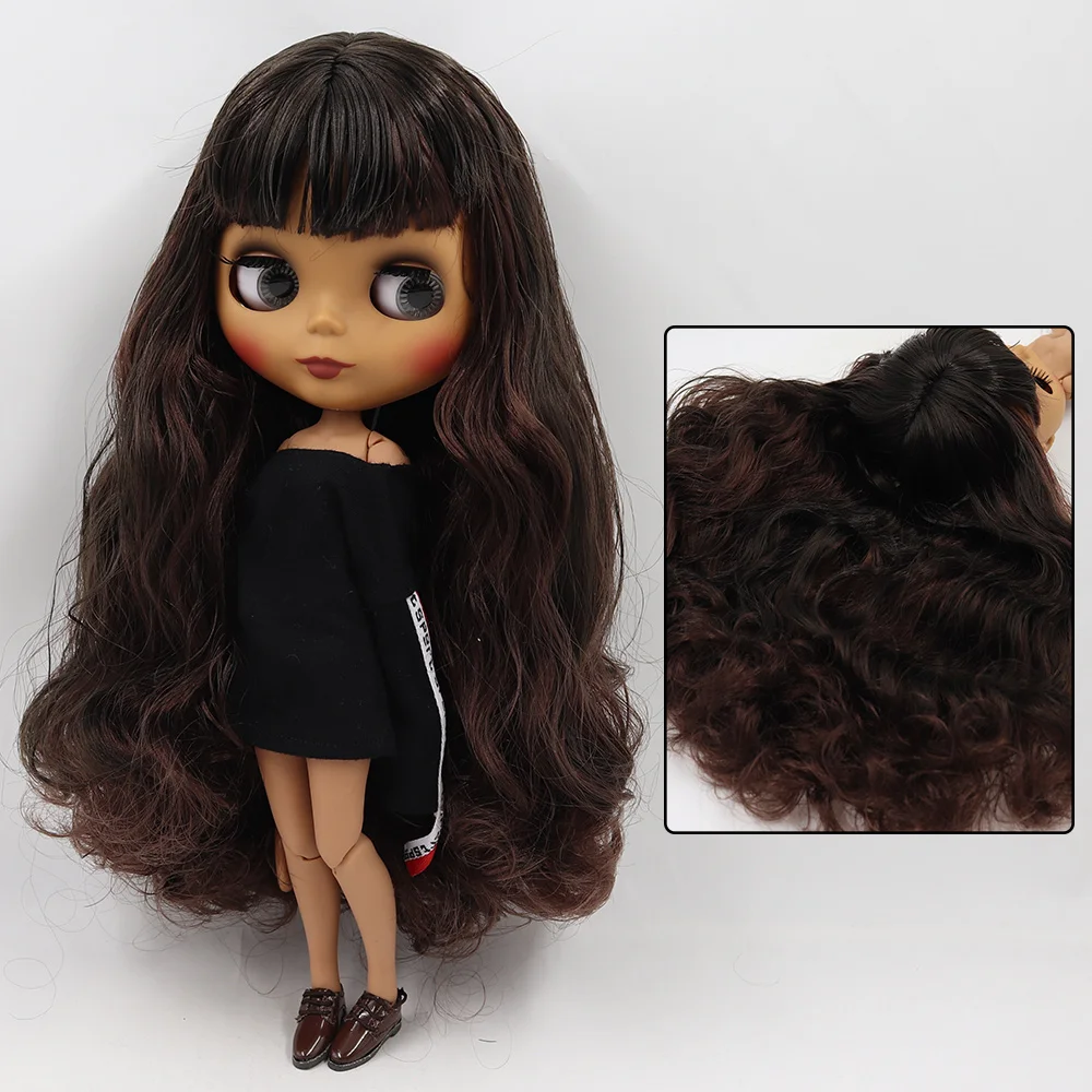 Фото Ледяная кукла DBS Blyth 1/6 bjd черная микс коричневый волос сустав тела 30 см кукла на заказ кукла DIY Аниме Девушки №3