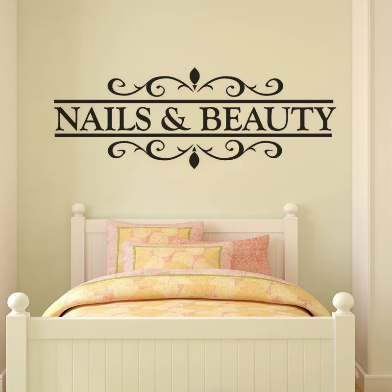 

Vinyl Nail beauty salon DIY Wallpaper Living room bedroom Home Decor Art Wall Stickers JG1250
