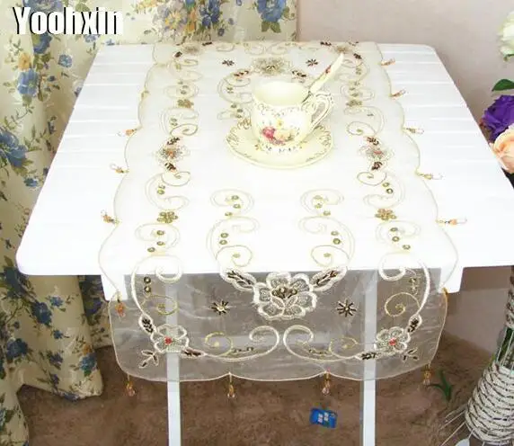 2019Luxury lace beads table placemat cloth embroidery pad tea cup mug drink coaster gold doily dining placement kitchen | Дом и сад