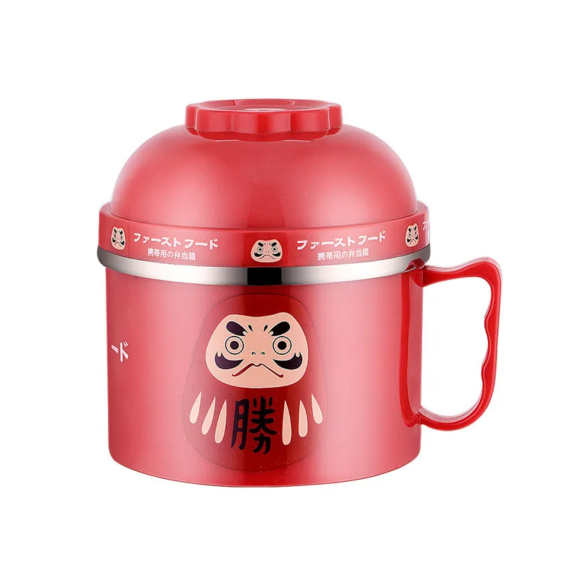 Мультфильм 2 слоя лапша миска Bento ланч бокс из нержавеющей стали Ланчбокс термо японский стиль пищевой контейнер для детей школы