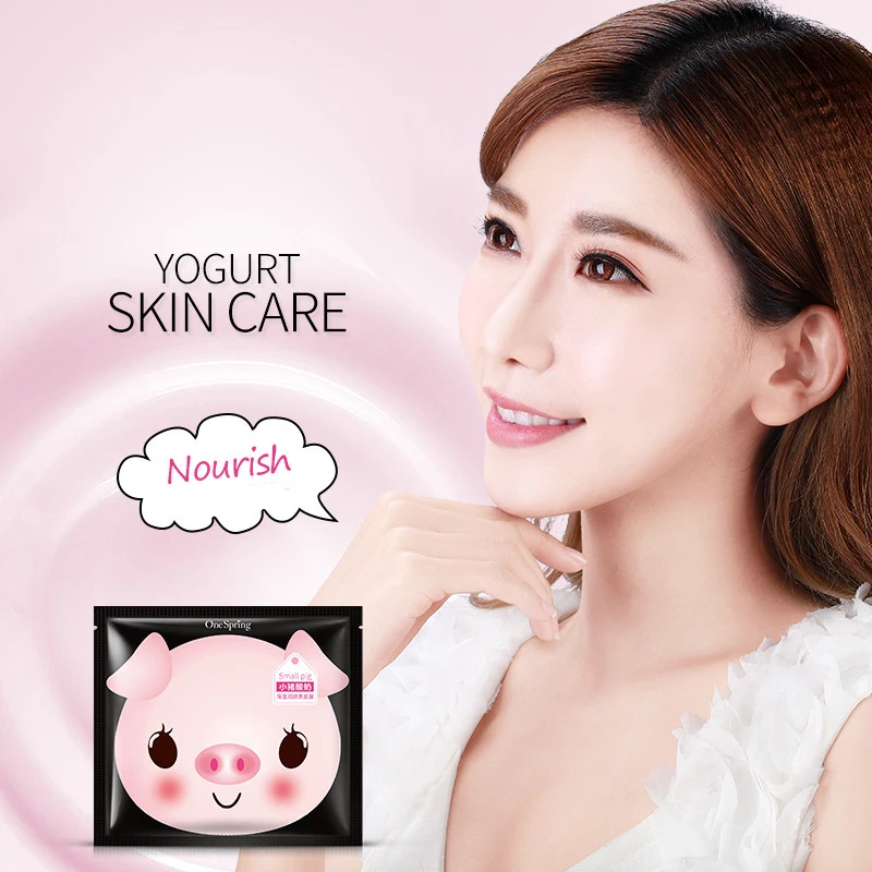 OneSpring маленький поросенок йогурт для лица с гиалуроновой кислотой маска