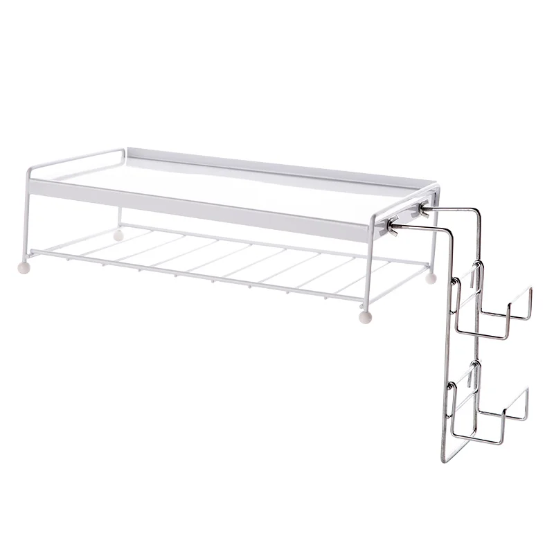 Железная полка для хранения приправ Полка кухни двойная напольная столовая