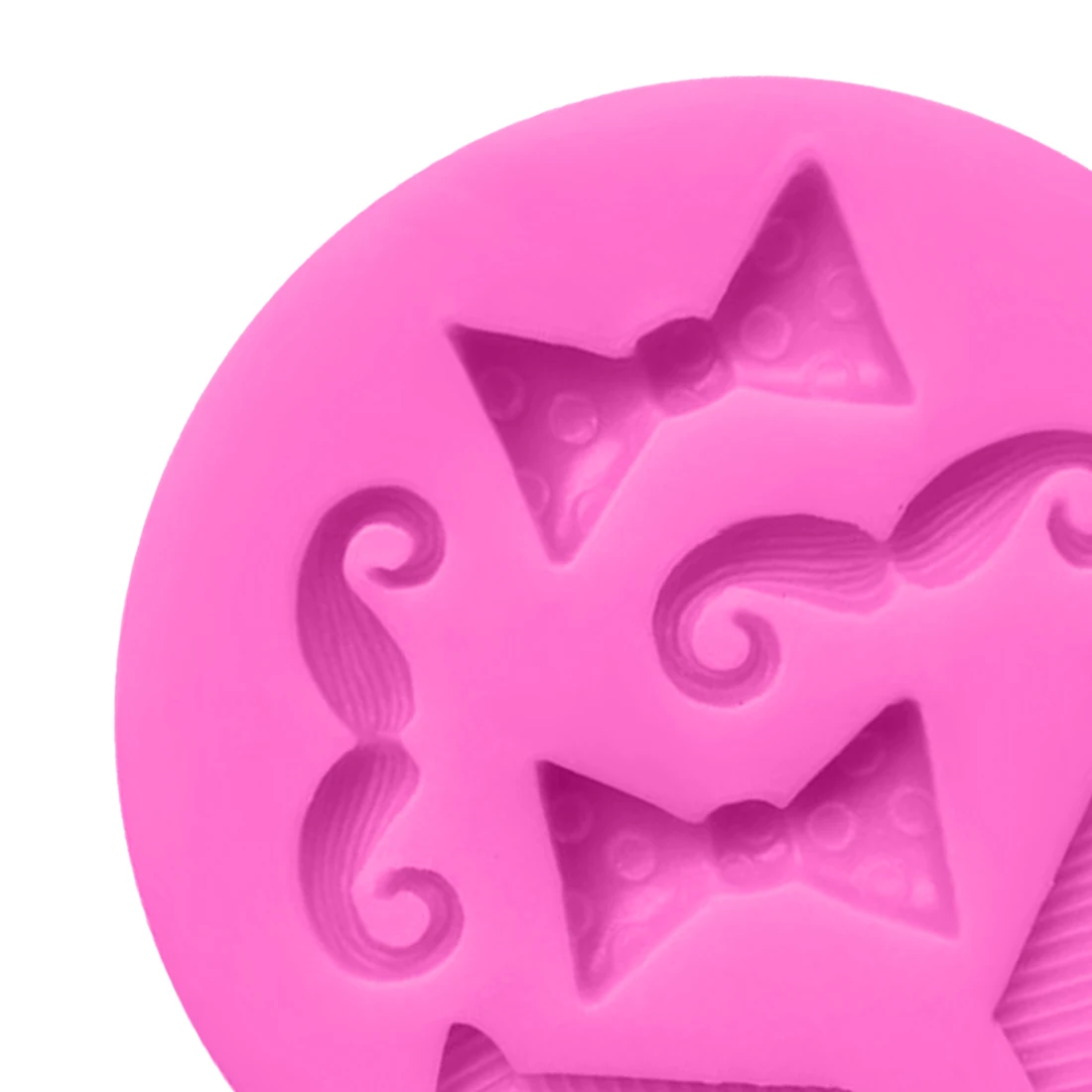 6 Полость крошечный лук галстук усы Торт Инструменты Силиконовые формы для