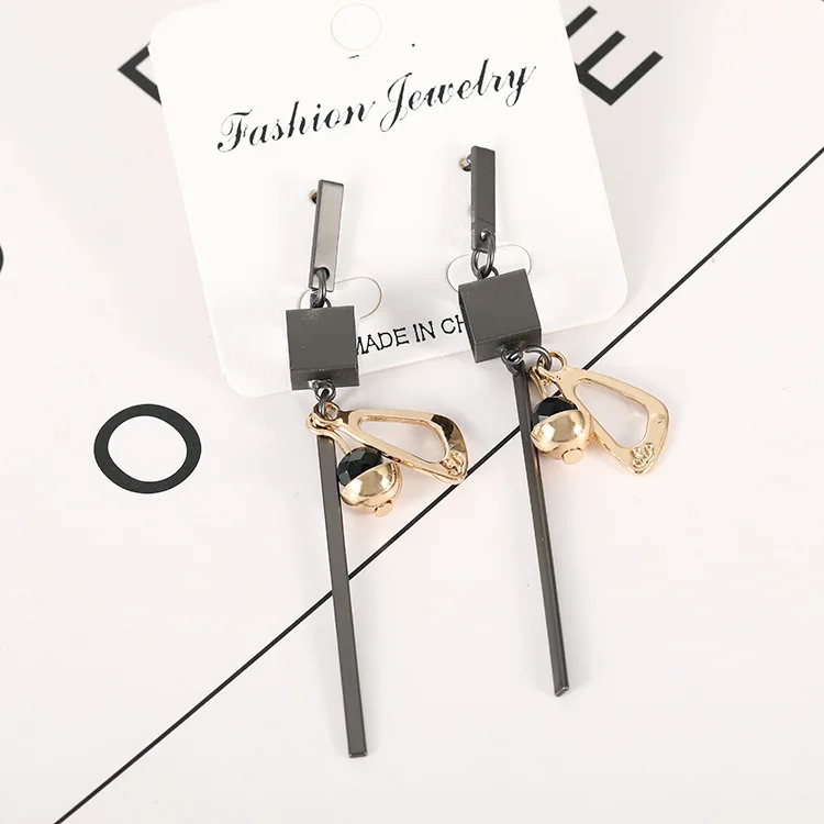 New Punk Style Geometric Square Triangle Metal Drop Earrings Long Tassels for Women Gifts Night Club Bar Jewelry Bijoux | Украшения и