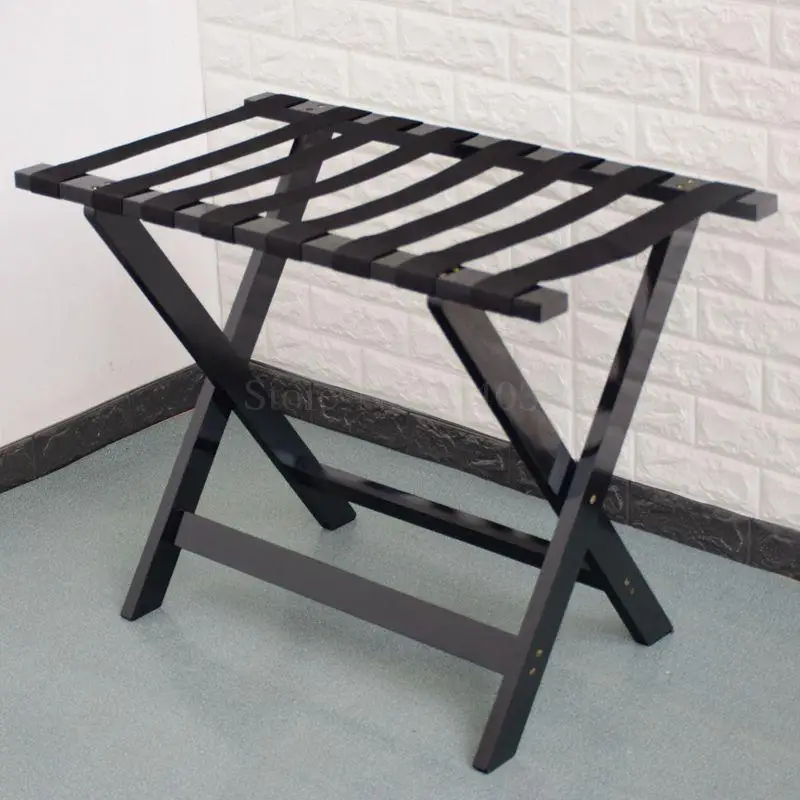 Solid wood luggage rack hotel floor folding racks home bedroom put sleep clothes simple shelves - Цвет: VIP 7