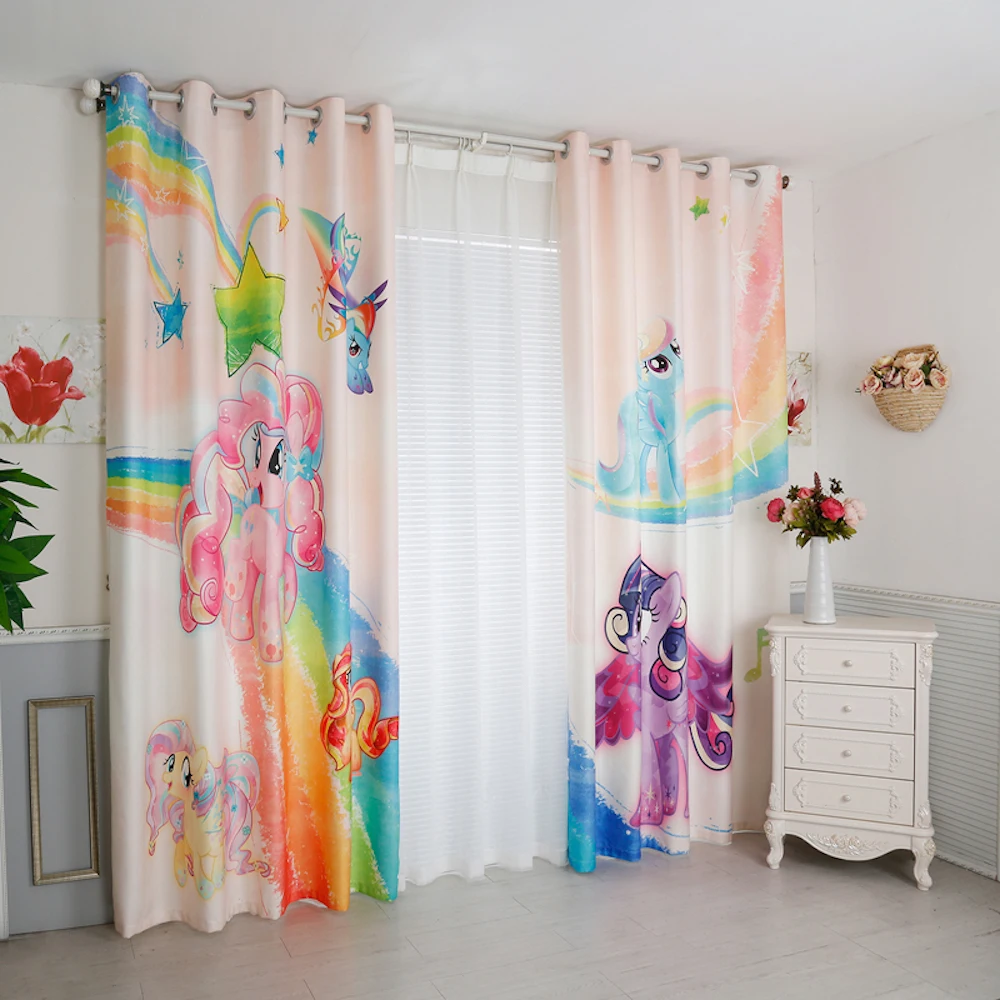 Штора для занавесок детской комнаты Тюлевая штора 200x260 см с изображением героев