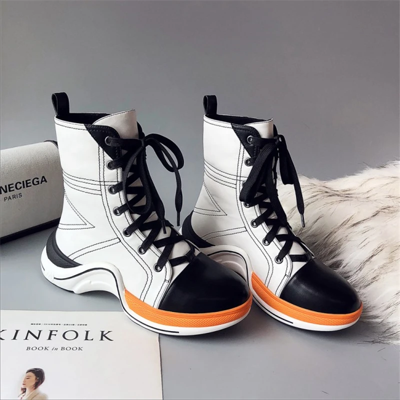MSSTOR разноцветные ботинки Martens модные повседневные большого размера 42 с круглым