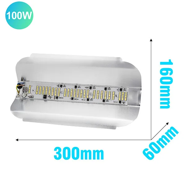 100W LED Floodlight Светодиодный прожектор светильник 30W 50W 100W 230V Водонепроницаемый для Светодиодный уличный фонарь Открытый Светодиодный точечный светильник потолочные светильник стены отражатель садовый светильник Инж - Испускаемый цвет: 100W LED Floodlight
