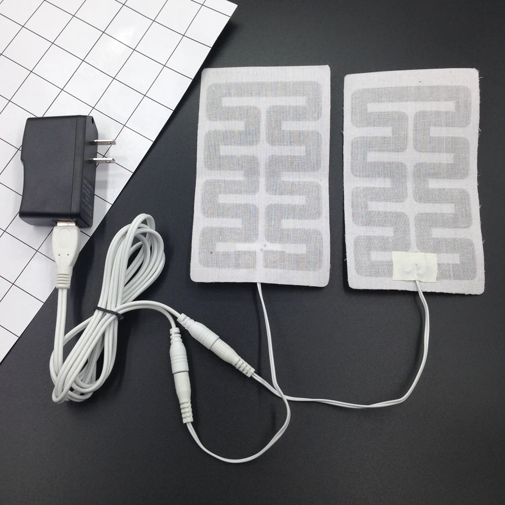 2 в 1, 5 В, 2 А, USB, перчатки с подогревом, для женщин и мужчин, DIY, подушечки с подогревом для ног, перчатки, коврик для мыши, зимние перчатки, нагреватель, электрические части - Цвет: with 5V2A US Plug